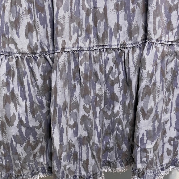 Anthropologie Blue Paisley Tiered Ruffle Dress Boho Cottagecore Romantic Medium - Picture 3 of 11